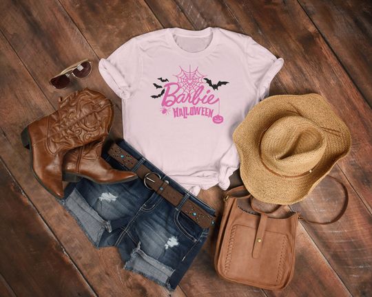 Discover Creep it Real: Halloween Barbie T-shirt with Spooky Twist