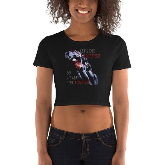Discover Together Forever Horror Gothic Fashion Womens Crop Tee