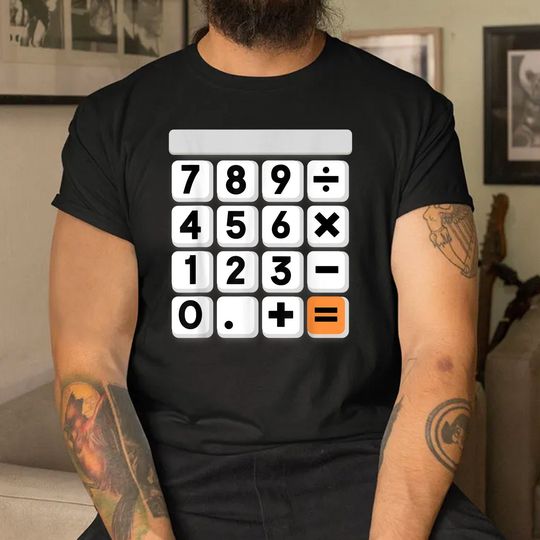 Discover Calculator Easy Halloween Costume for Math Teacher Unisex T-shirt, Costume Easy Halloween Math Teacher Lazy Calculator T-shirt Dress