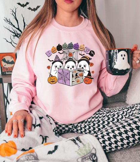 Discover Ghost Reading Shirt, Teacher Halloween Shirt, Librarian Shirt, Book Lover Tshirt, Reading Shirt, Teacher Shirt, Halloween School Shirt