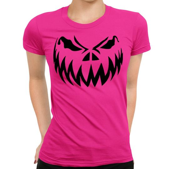 Discover Spooky Pumpkin Face Jack o Lantern Women's T-Shirt | Screen Printed