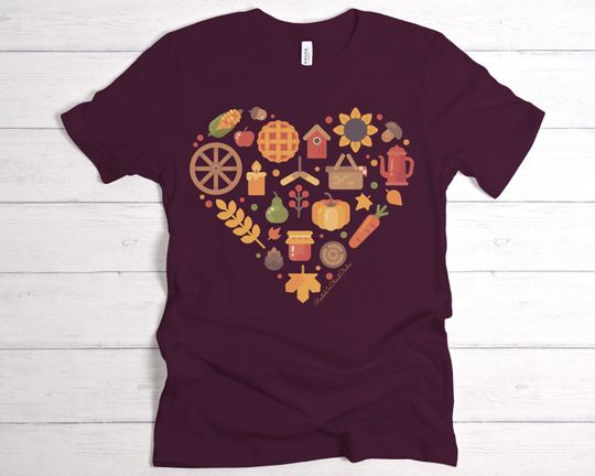 Discover Fall Pumpkin Patch Heart Shirt - Cute Autumn Tee