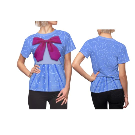Discover Blue Fairy Godmother Women 3D T-Shirt, Halloween Costume For Family Group T Shirt, Magic Princess Godmother Cosplay For Women