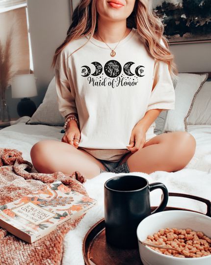 Discover Celestial Maid of Honor Shirt - Boho Bachelorette Gift
