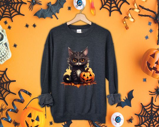 Discover Funny Black Cat Halloween Family Tee - Spooky Gift