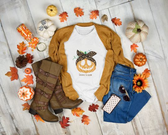 Discover Fall Long Sleeve Spooky Season Pumpkin Women's Long Sleeve T-Shirt - 