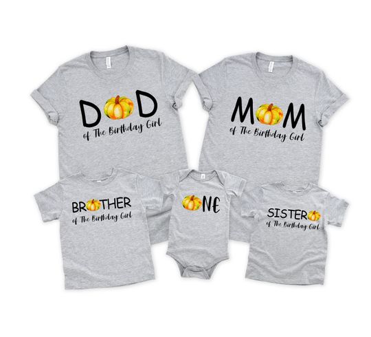 Discover Pumpkin Birthday Family Shirts - Perfect for Fall Theme Parties
