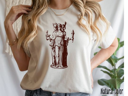 Discover Hecate shirt,Greek mythology,dark academia,Moon Goddess shirt,mystical occult,witchy tshirt, plus size pastel goth shirt,aesthetic shirt