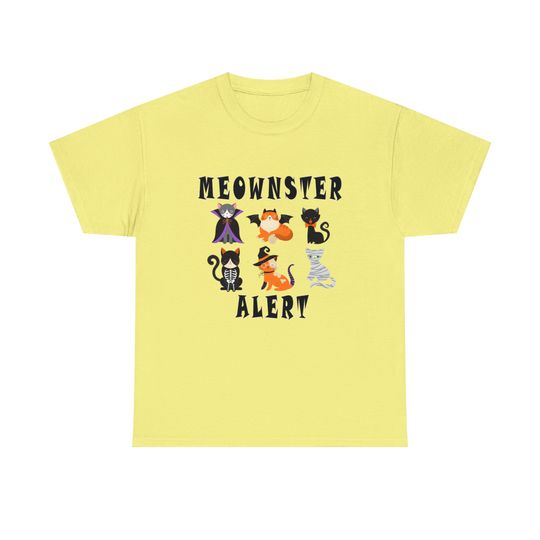 Discover Meownster Alert Fun Cat Halloween Shirt