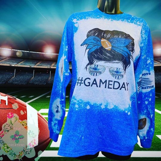 Discover football Graphic football bleached Dye Long Sleeve T-shirt