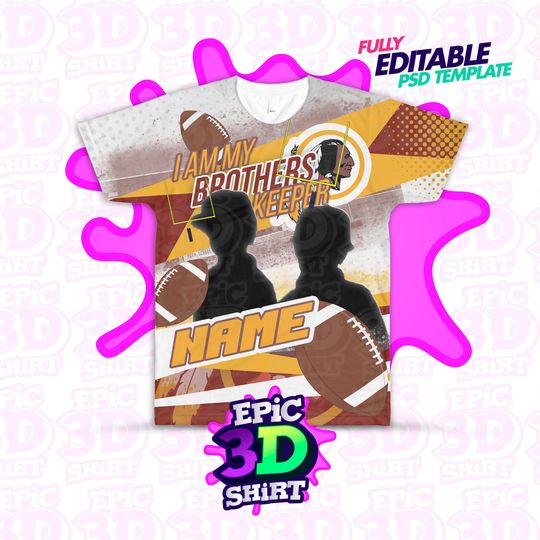 Discover 3D Football Shirt Template for Sports