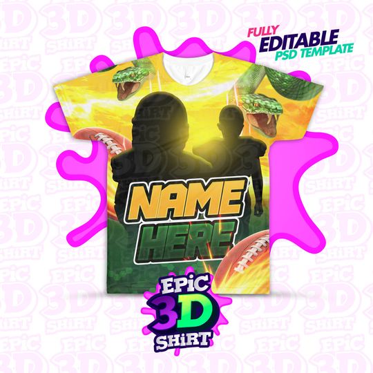 Discover 3D Football Shirt Template for Sports