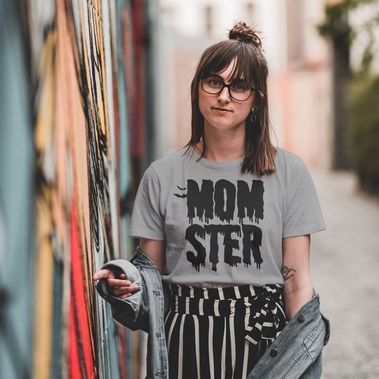 Discover Unisex Halloween T-shirt /  / Cute Costume For Monstrously Awesome Moms / cotton