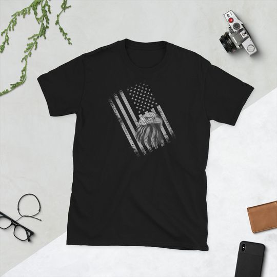 Discover American Eagle Flag T-Shirt - Patriotic Men's Tee - Eagle Flag Shirt - Made in the USA