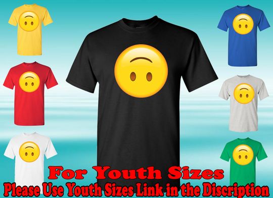 Discover Upside Down Emoji T-Shirt, Social Media T-Shirt, Emoji Shirt