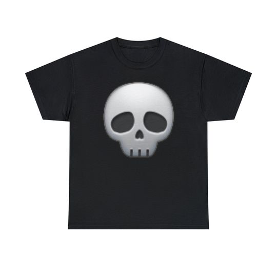 Discover Halloween Skull Emoji Icon | Digital Download | Scary and Cool Emoticon Clipart Unisex Heavy Cotton Tee