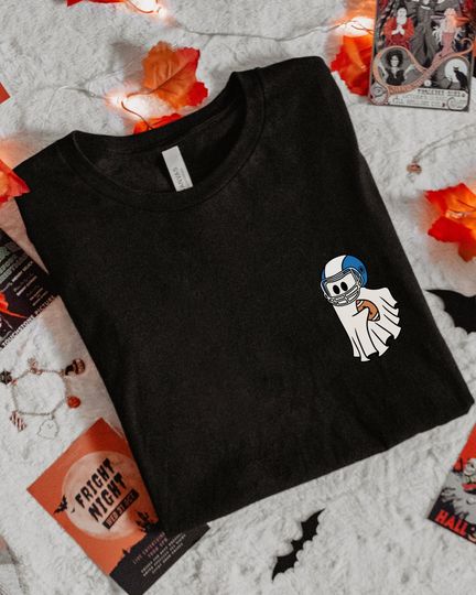 Discover Cute Football Ghost Halloween Shirt - Perfect for Football Moms