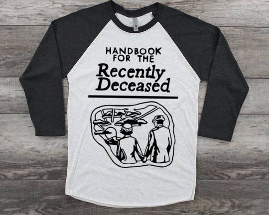 Discover Beetlejuice Handbook For The Recently Deceased Unisex Raglan Baseball Tee