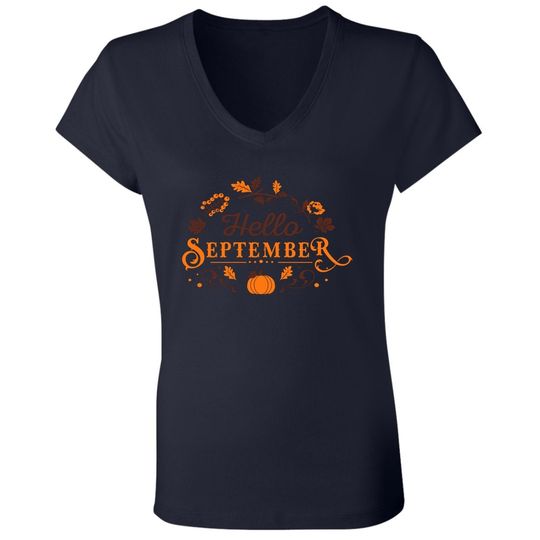 Discover Hello September B6005 Ladies' Jersey V-Neck T-Shirt