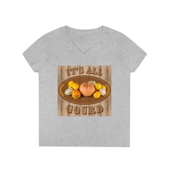 Discover Women's "It's All Gourd" Graphic V-neck Tee