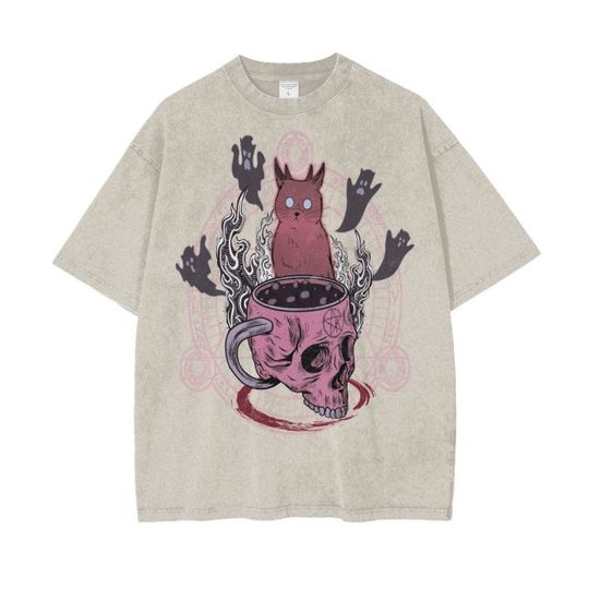 Discover Pastel Goth Occult Cat Halloween Shirt - Dreamcore Style