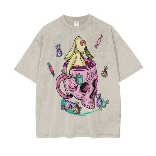 Discover Pastel Skull Halloween Shirt - Goth Style Apparel