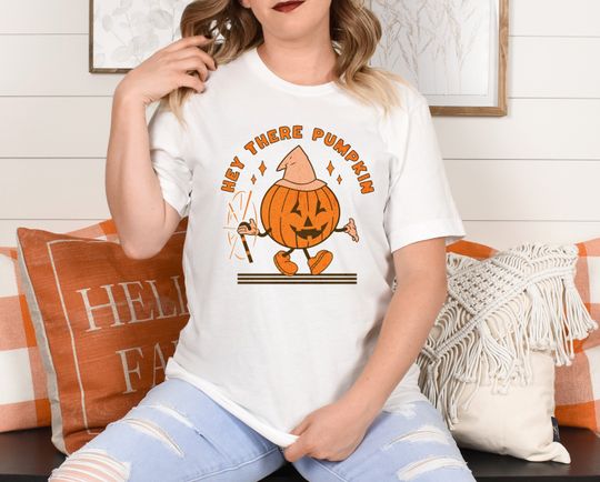 Discover Hey There Pumpkin Halloween T-shirt, Unisex