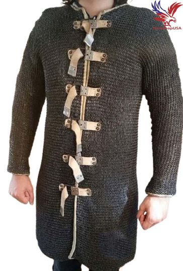 Discover Chainmail Shirt 9 MM Flat riveted Rings With Flat Washer|
