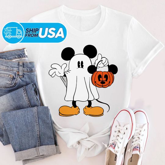 Discover Spooky Mouse Ghost Halloween Shirt Collection