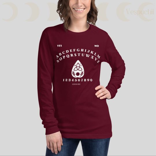 Discover Ouija board t-shirt | Spirit board unisex long sleeve tee | Great for Halloween party