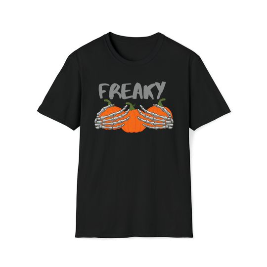 Discover Funny Halloween shirt, Trick or Treat Parents shirt, Fall shirt, Freaky tits Unisex Softstyle T-Shirt