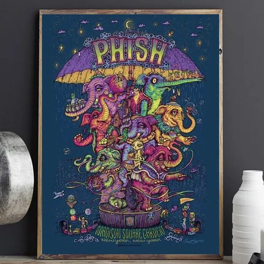 Discover Phish Madison Square Garden Poster, Phish New York NY Tour July 28 -Aug5 2023 Poster