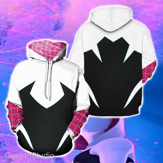 Discover Spider Gwen Stacy 3D Hoodie, Halloween Costume Hooded