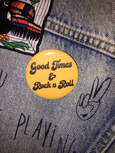 Discover Good Times Rock Music lover Pin Buttons