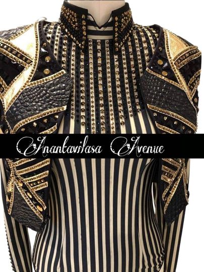 Discover Black base Western Show Bolero and Shirt, perfect for horse ridding, Glass stone, stretched Fabric.