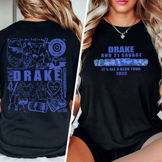Discover Drake & 21 Savage Tour Shirt, Drake 21 Savage It's All A Blur Tour 2023 Shirt
