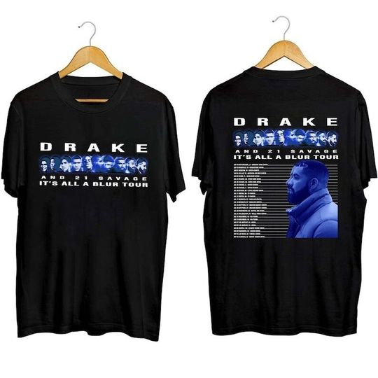 Discover Drake 21 Savage Tour Rescheduled Shirt, Drake It's All A Blur Tour 2023 Shirt