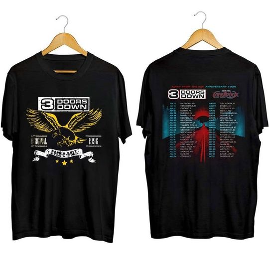 Discover 3 Doors Down Band Away From the Sun Anniversary Tour 2023 Shirt