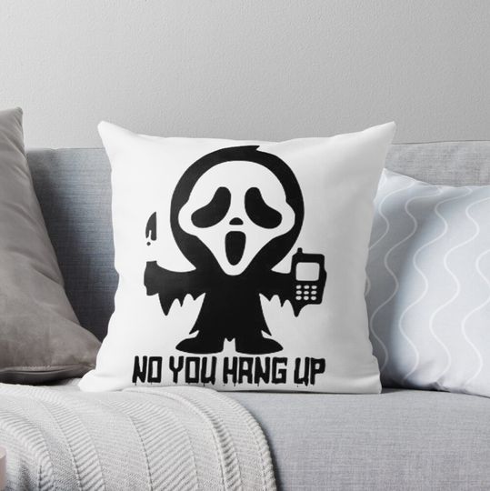 Discover Scream Ghostface No You Hang Up Throw Pillow