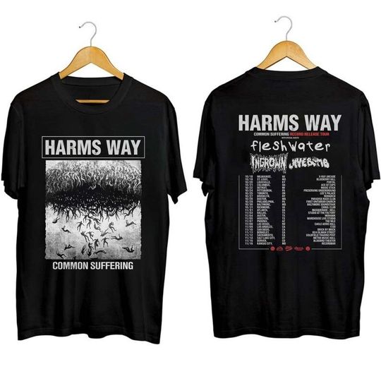 Discover Harms Way Common Suffering Tour 2023 Shirt, Harms Way Fan Shirt, Common Suffering Tour 2023 Shirt
