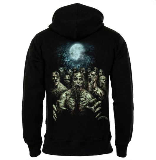 Discover zombie night zipper hoody