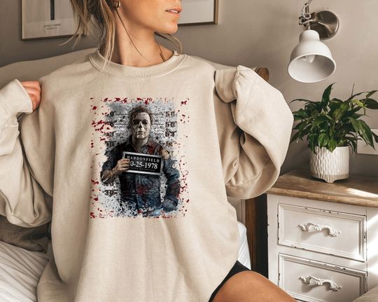 Discover Scary Halloween Sweatshirt, Michael Myers Halloween Tee, Halloween Sweat, Spooky Michael Tee, Halloween Party Sweat, Micheal Myers Sweater