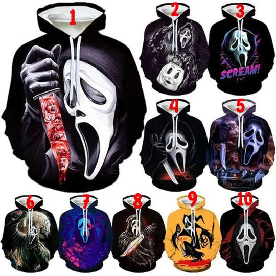 Discover 10 Designs The Ghost Face 3D Hoodie