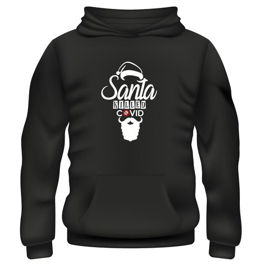 Discover Santa Killed Covid Hat Beard Funny Christmas Lockdown 2020 Hoodie