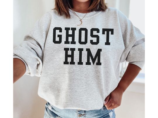 Discover Ghost Him Funny Halloween Sweatshirt