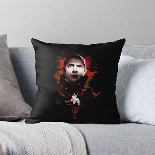Discover Dracula Throw Pillow