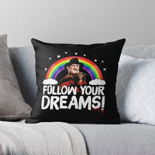 Discover Follow Your Dreams Freddy Throw Pillow