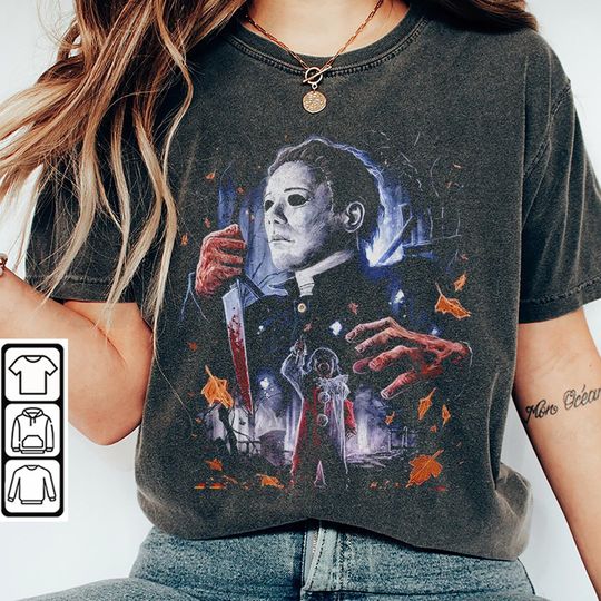 Discover 90s Michael Myers Movie Graphic Sweatshirt