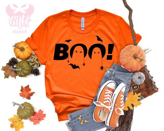 Discover Halloween Boo Shirt! Funny Shirts,Pumpkin tee shirt, Boo Bat tshirt,Halloween Graphic Shirt, Halloween Ghost, children costume France