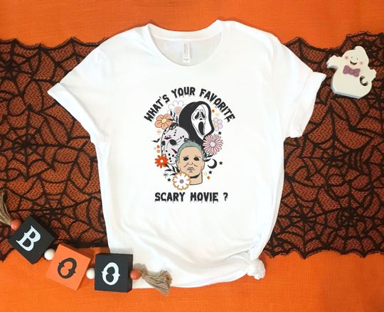 Discover What Is Your Favorite Scary Movie Shirt, Spooky Halloween Shirt,Funny Halloween Shirt,Halloween Party Shirt,Horror Movie Shirt,Halloween Tee